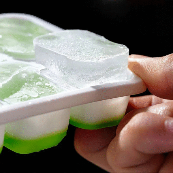 Bac à Glaçons, Lot de 4 moules à glaçons en silicone avec couvercle