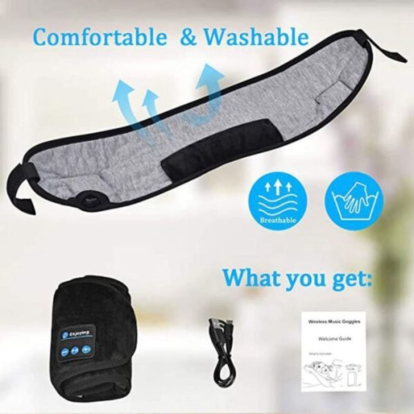 Masque pour Dormir, musique intelligente, bandeau de sommeil, casque de voyage